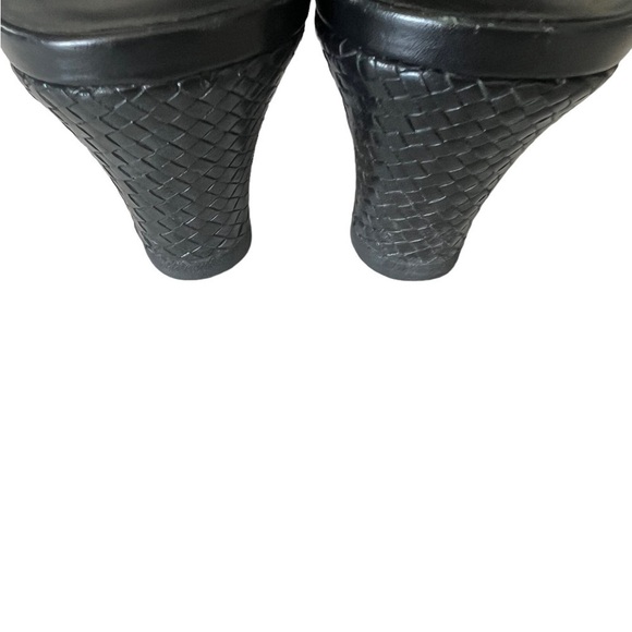 Brighton Tana Black Woven Leather Pointed Toe Kitten Heel Size 6.5 Witchycore - Picture 5 of 15